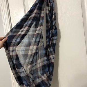 NWOT plaid infinity scarf